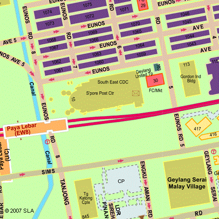 Paya Lebar MRT Map